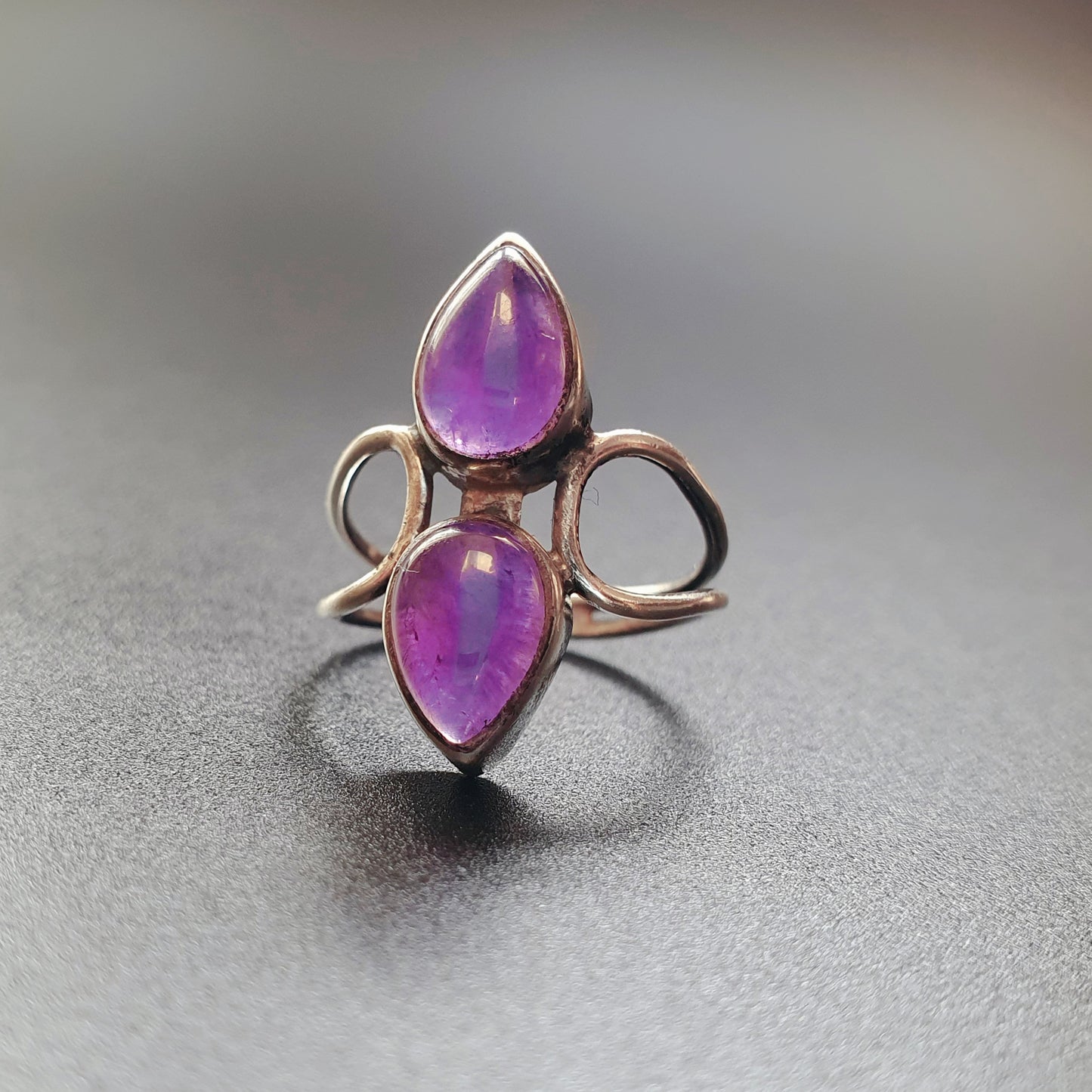 Amethyst Ring Pear Cut Preloved Vintage Gifts