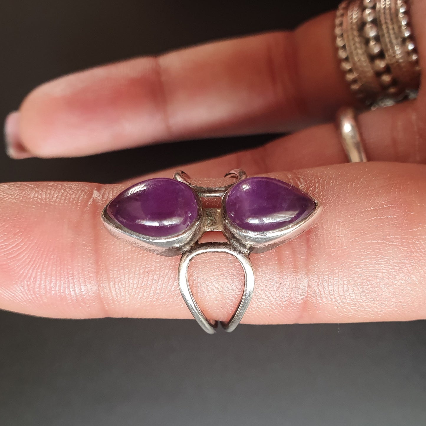 Amethyst Ring Pear Cut Preloved Vintage Gifts