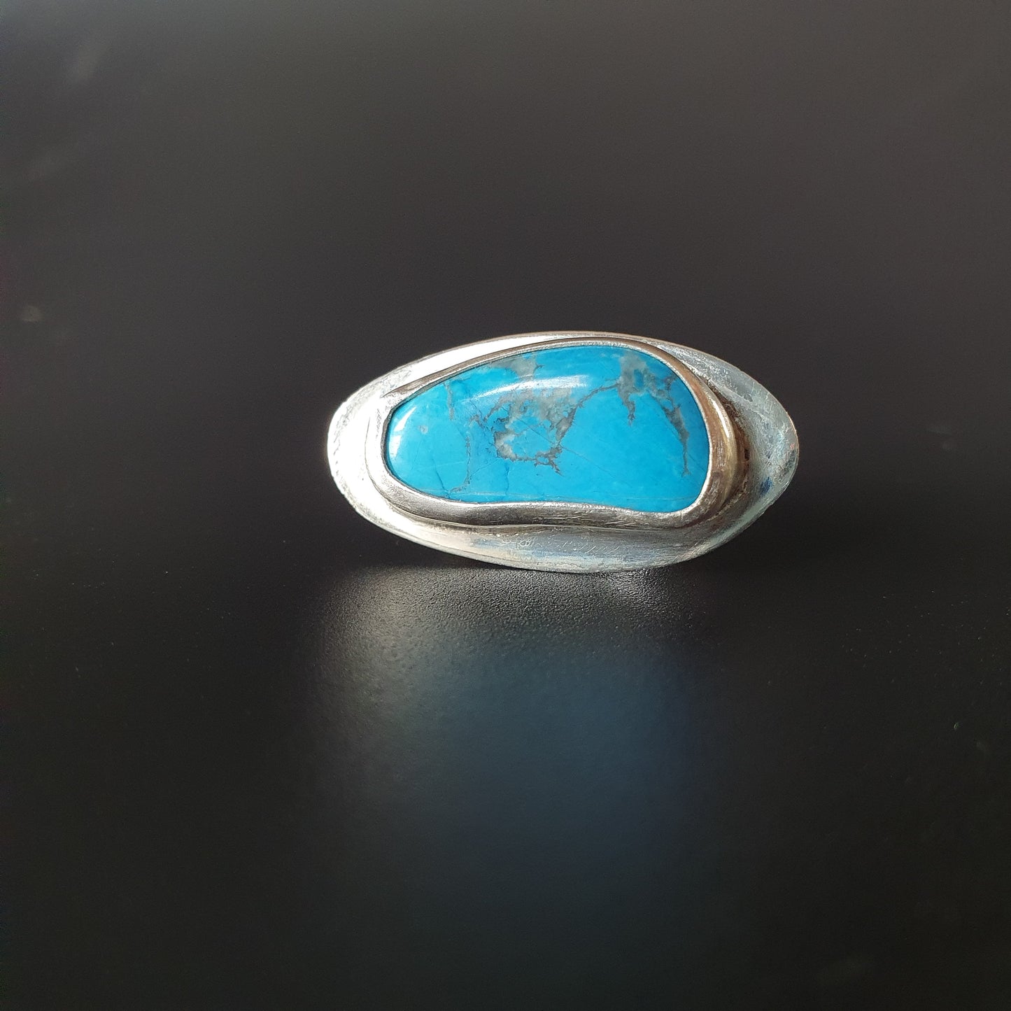 Turquoise ring handmade jewelry boho gifts in sterling silver 925