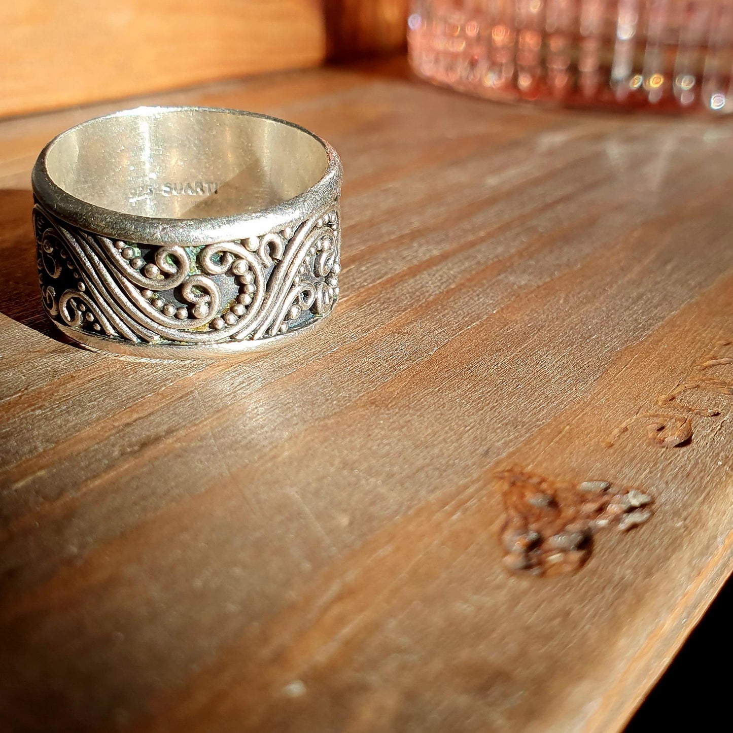 925 Band ring, Suarti Ring, Filigree Ring, Sterling Silver Ring, Statement Ring, Unisex ring, Mens rings, Boho Ring, Jewellery,Thumb Rings