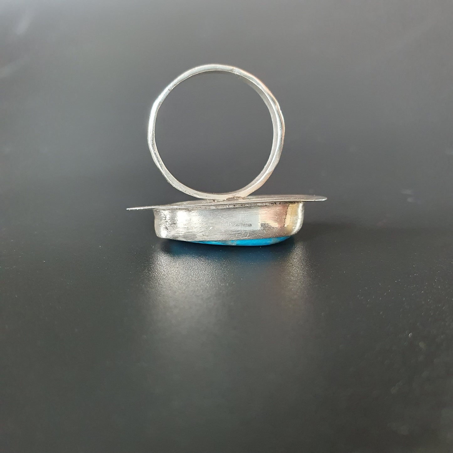 Turquoise ring handmade jewelry boho gifts in sterling silver 925