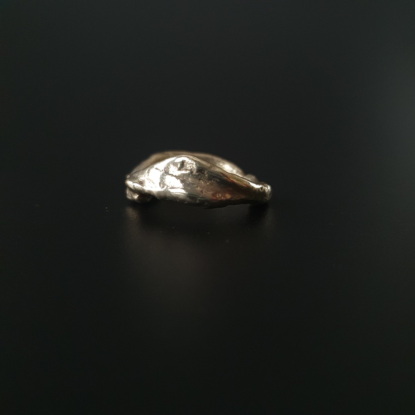 18ct gold plated, Silver ring, sterling, statement, eye catching, bold,chunky ring,brutalist,art jewelry, gifts, unique,edgy, unconventional, abstract, rough