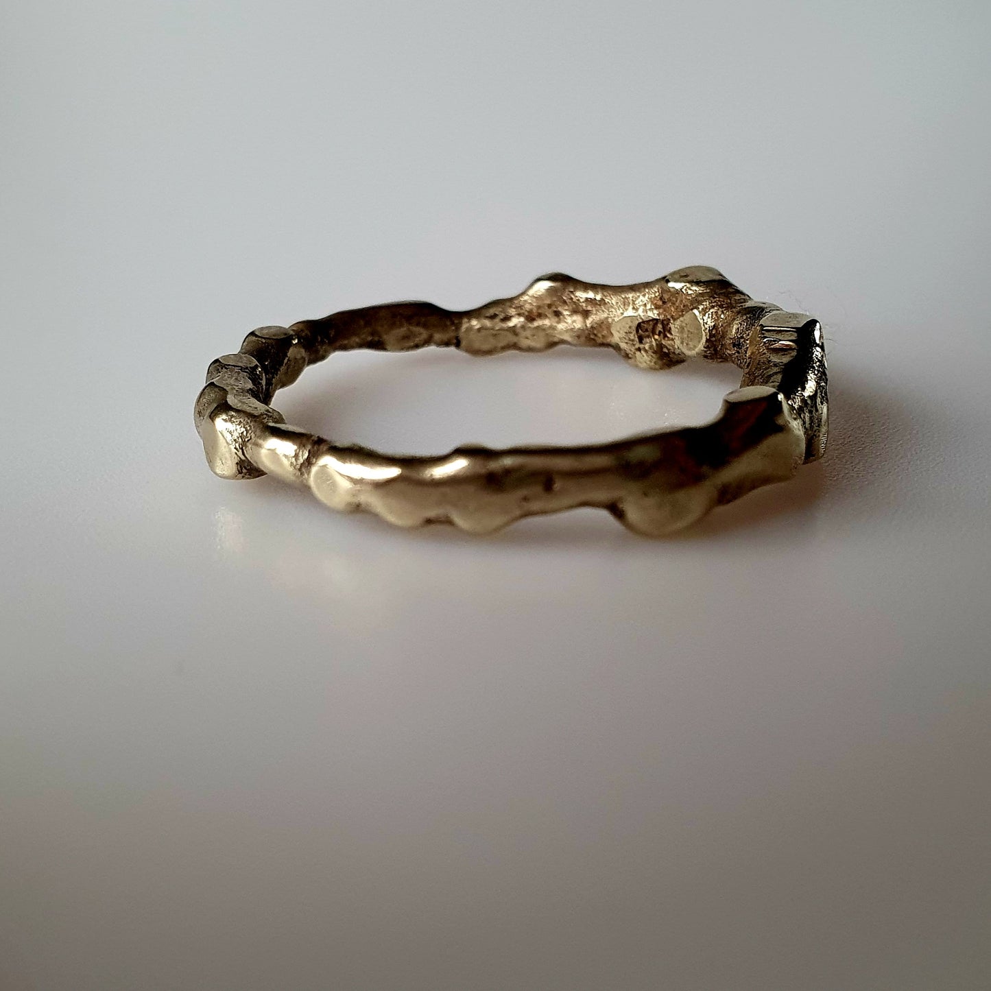 18ct gold plated on Sterling silver ring,Raw,Unrefined, Industrial,Bold,Unconventional,Edgy,Asymmetrical,Iregular,Chunky, Avant Garde, experimental, vintage