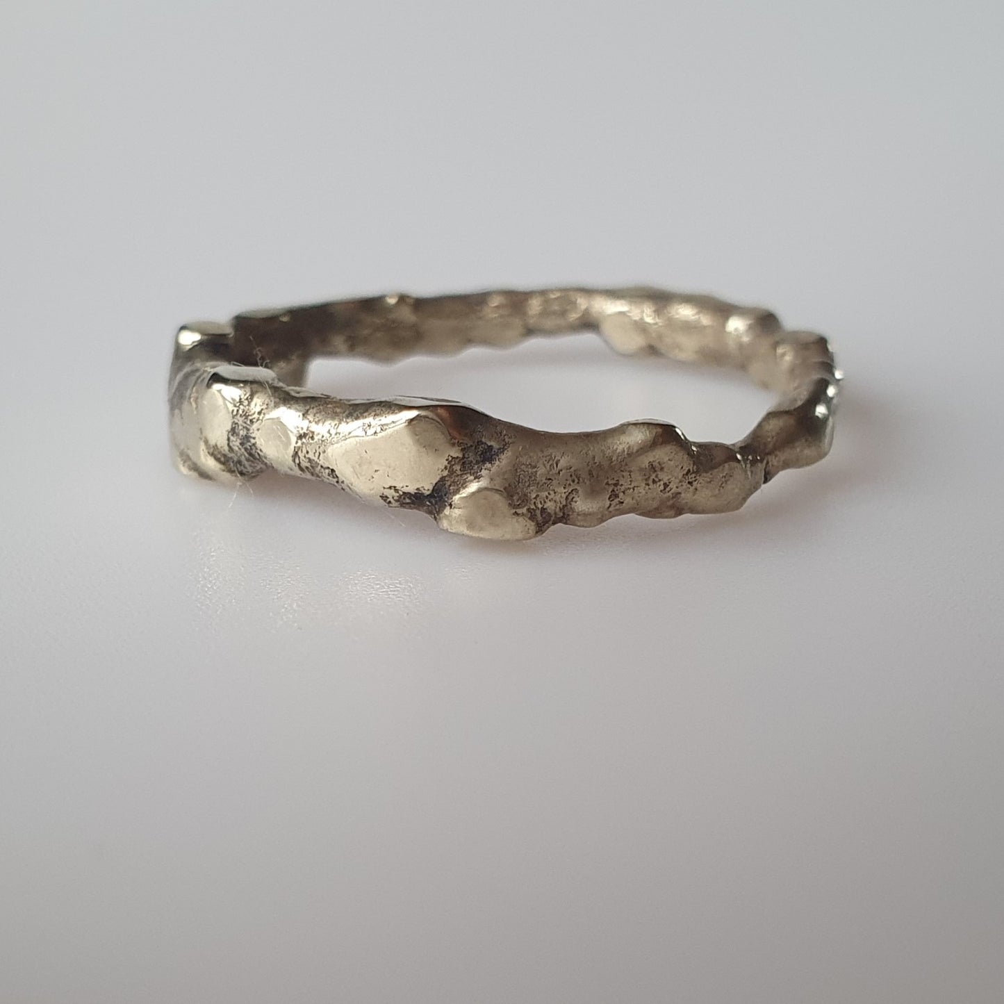 18ct gold plated on Sterling silver ring,Raw,Unrefined, Industrial,Bold,Unconventional,Edgy,Asymmetrical,Iregular,Chunky, Avant Garde, experimental, vintage