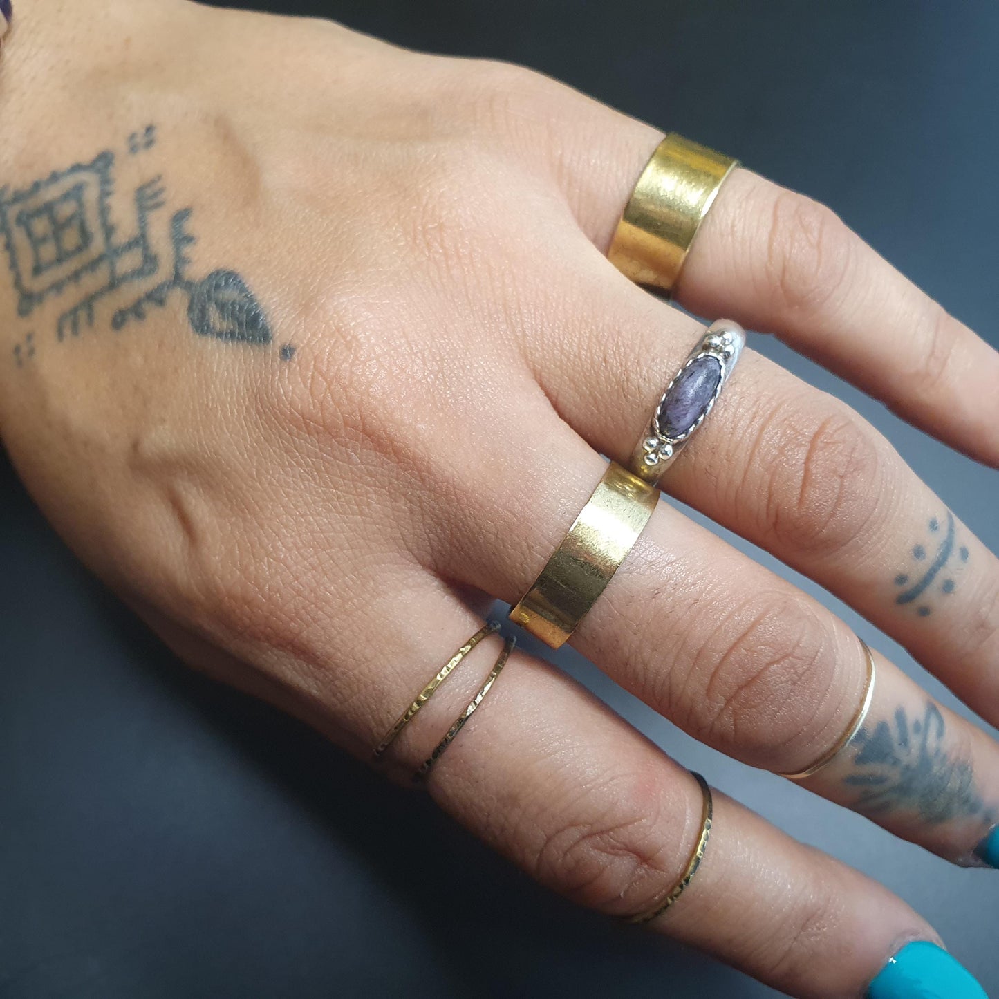 Lepidolite Gemstone Ring in Sterling Silver, Lilac Purple Jewelry, Stackable Gifts,Unique Charming Floral Design 925, Peace,Treats Addiction