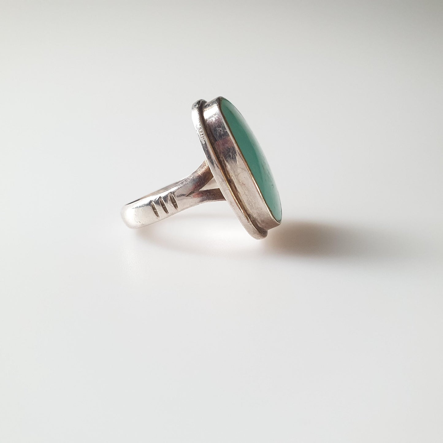 Handcrafted Turquoise Stone Ring in Sterling Silver 925,Statement Jewellery, Elegant Charming Gifts for Women, Unusual Shaped Rings