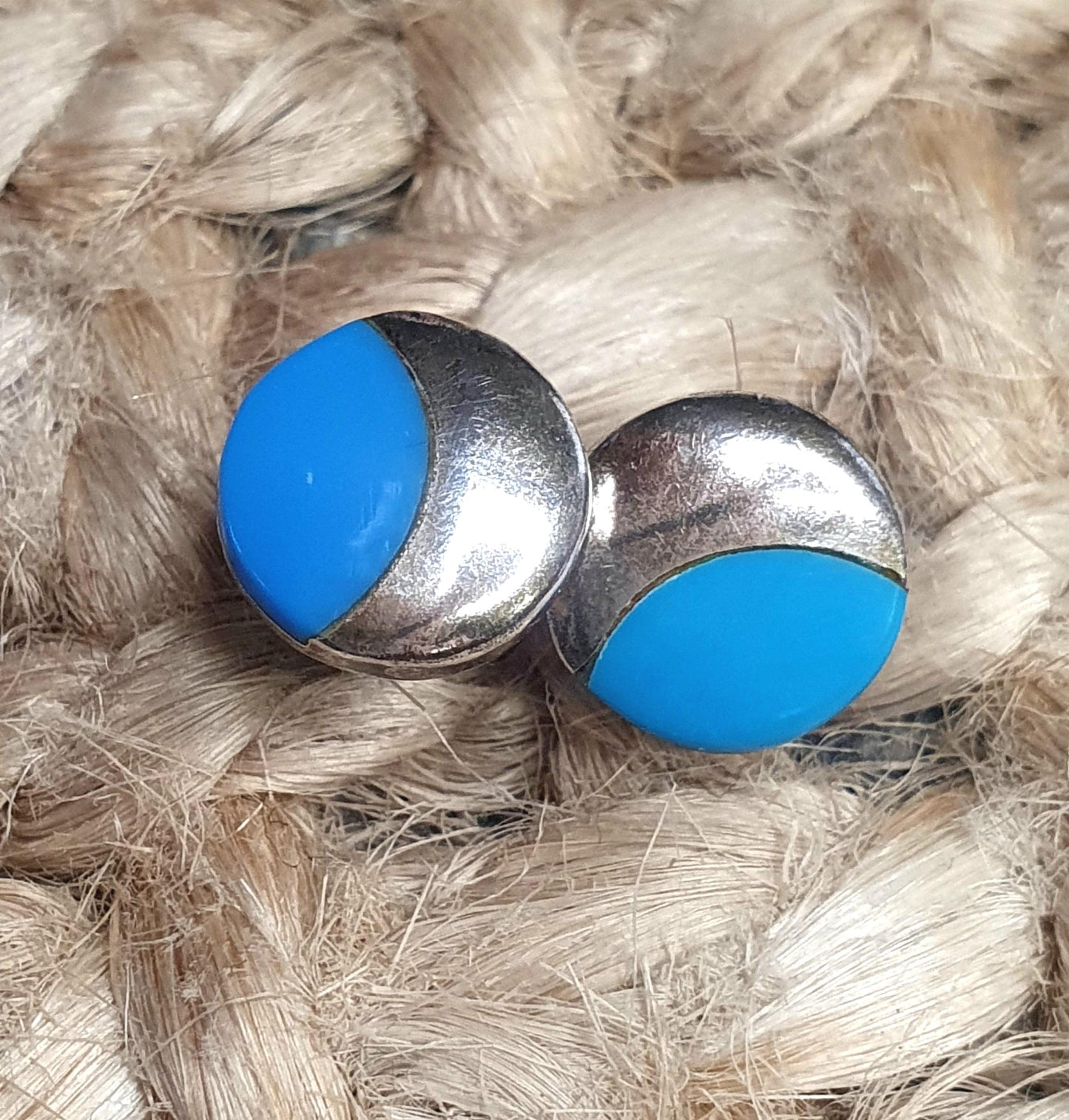 Moon Stud circle turquoise