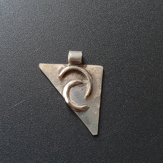 Triangle,pendant,charm,silver