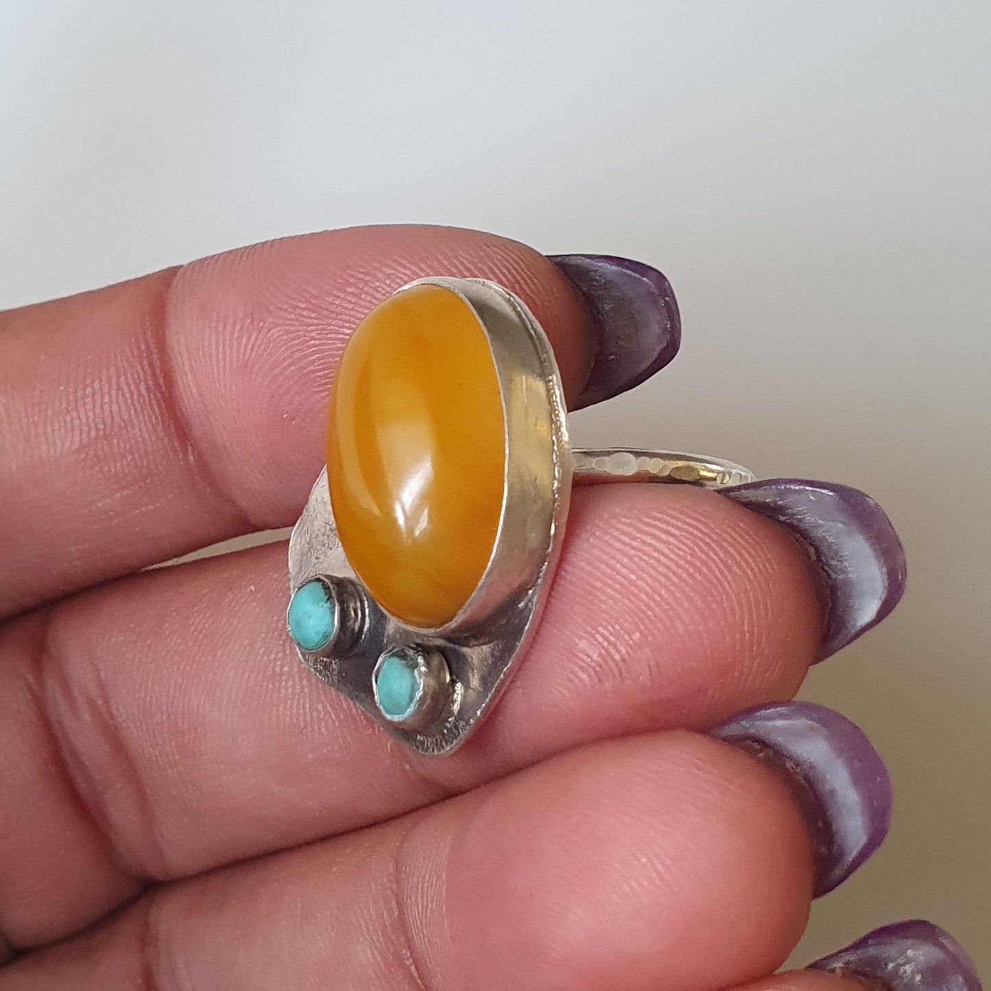 Vintage Carnelian and Turquoise Silver Statement Ring. Artistic Sterling 925 Ring, Unique Gifts, Handcrafted Jewellery for Women, Casual