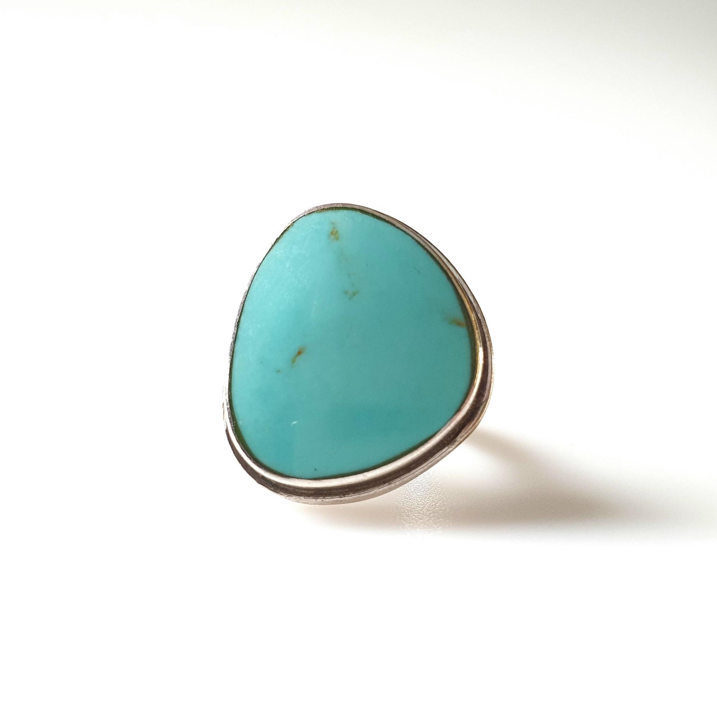 Handcrafted Turquoise Stone Ring in Sterling Silver 925,Statement Jewellery, Elegant Charming Gifts for Women, Unusual Shaped Rings