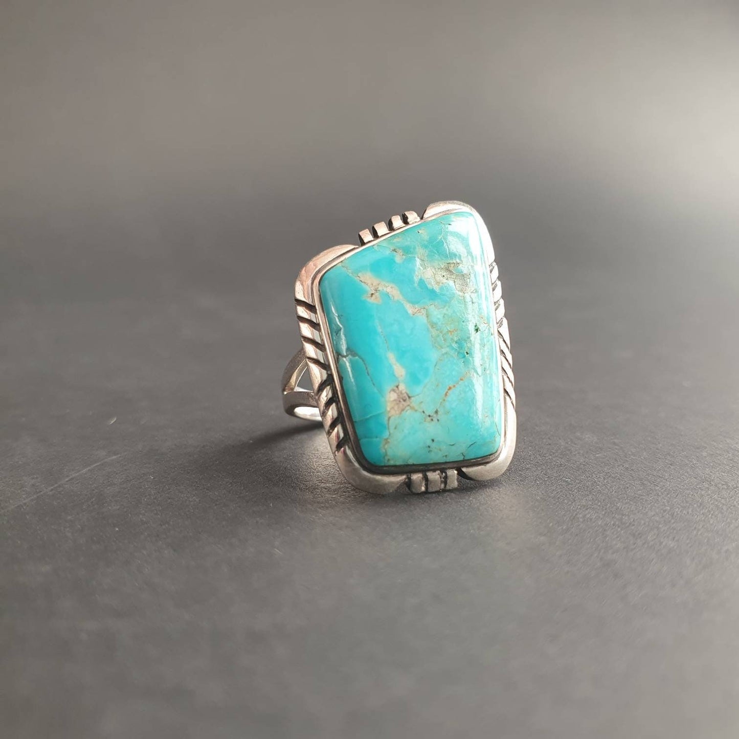 Turquoise ring, Navajo ring,signed jewellery, indian South Western ring,Turquoise gemstone, Unisex ring,statement ring,