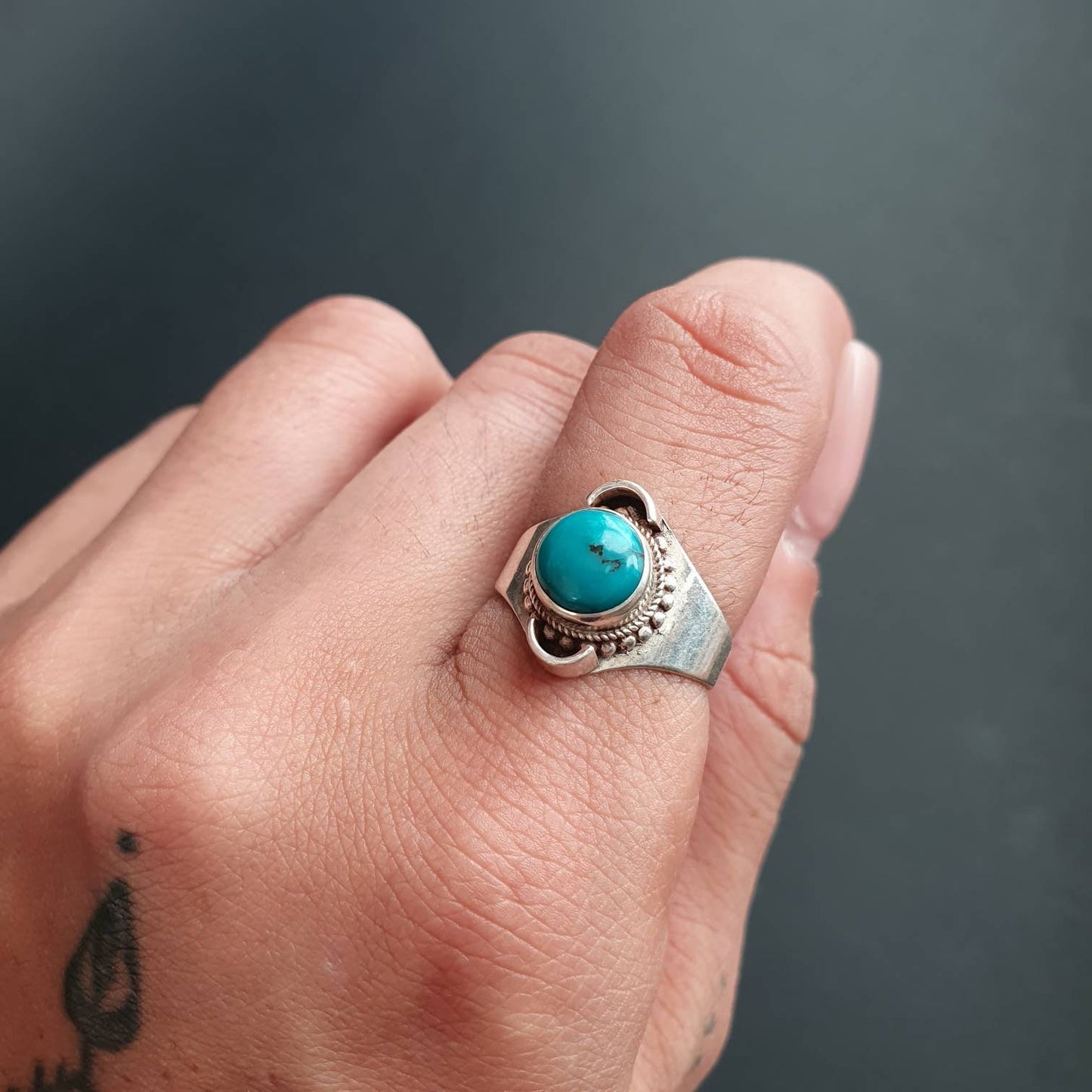Saddle ring,Turquoise gemstone ring,Turquoise gemstones, statement ring, gifts for all occasions ,sterling silver, unique gift,