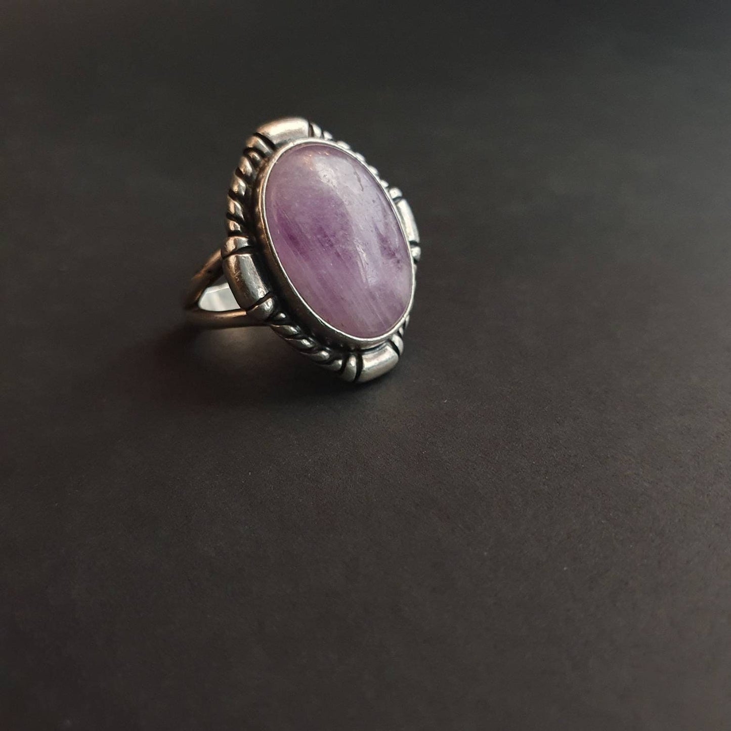 Amethyst ring, sterling silver Statement ring, Chunky ring, ornate ring, British Hallmarked jewellery