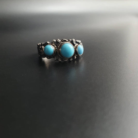 Vintage Ring, Vintage Jewellery,  Old Turquoise Ring, Turquoise Ring, Vintage Turquoise Ring,  Signed Turquoise Ring,  Statement Ring