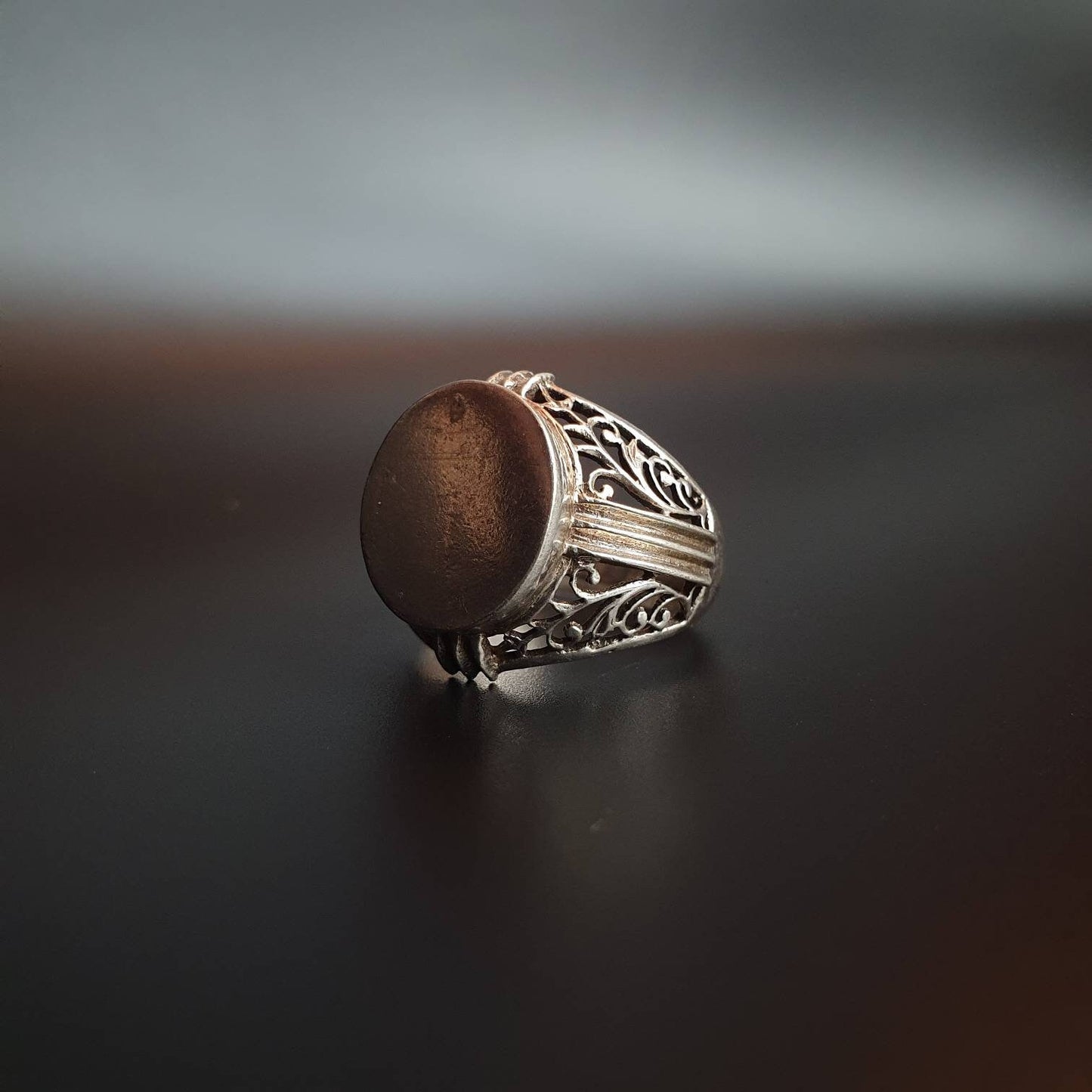 Sterling silver ring,signet ring, silver ring, silver jewellery, gift's, vintage, handmade, filigree, thumb ring, chunky ring, ethnic tribal