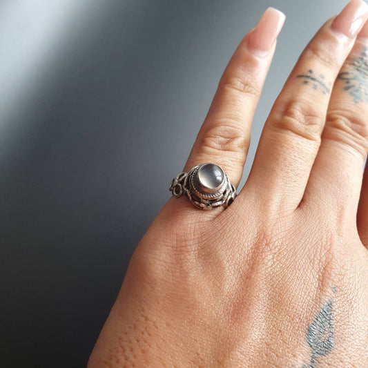 Vintage ring, handmade ring, period jewelry, gifts, sterling silver ring, statement ring, unique jewelry, agate, silver ring, silver 925