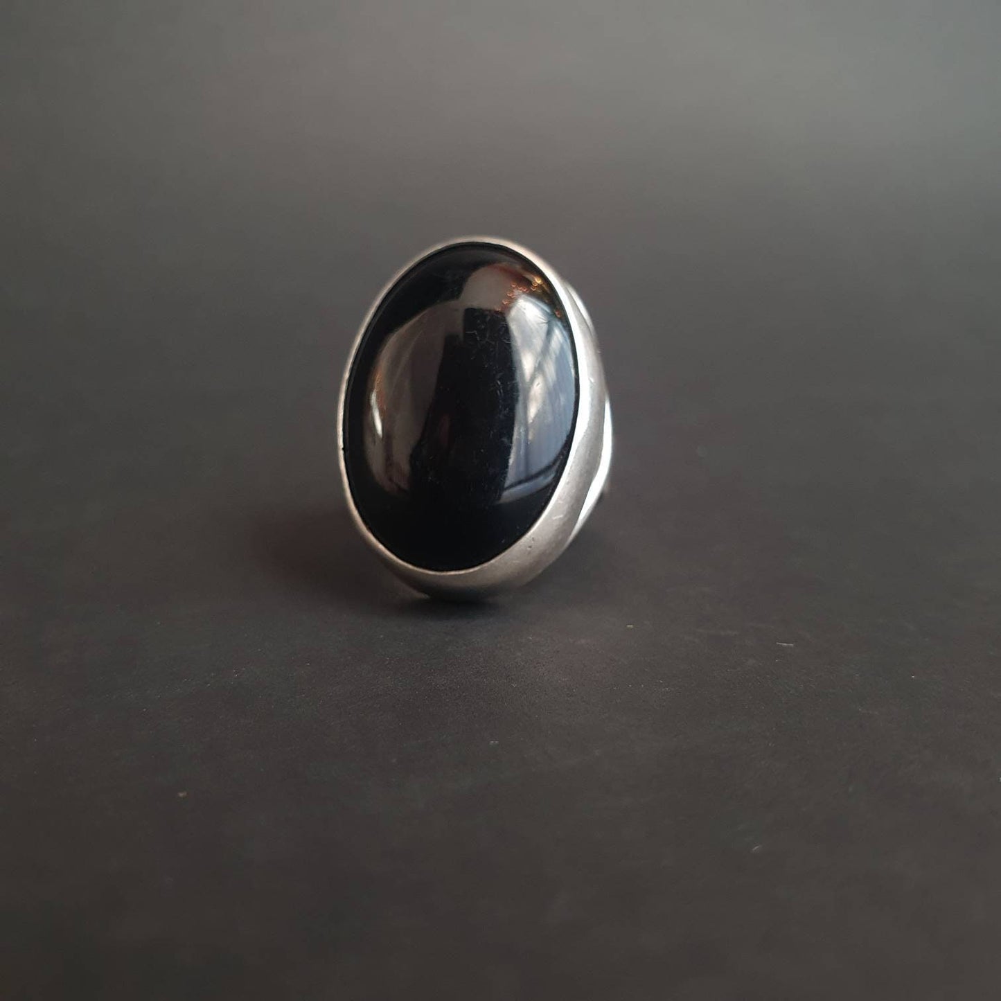 Chunky statement ring, black onyx ring 925, sterling silver Statement ring 925, large black onyx ring, Gothic ring, witchy ring, tribe ring