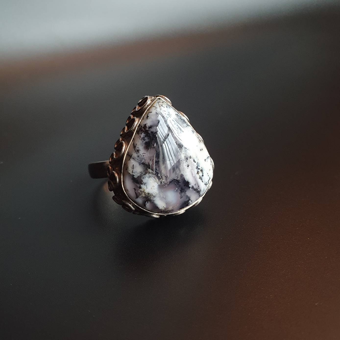 Chunky ring, statement ring, statement jewellery, vintage jewellery, classic tear drop, pear shape, sterling silver ring, silver ring ,gifts
