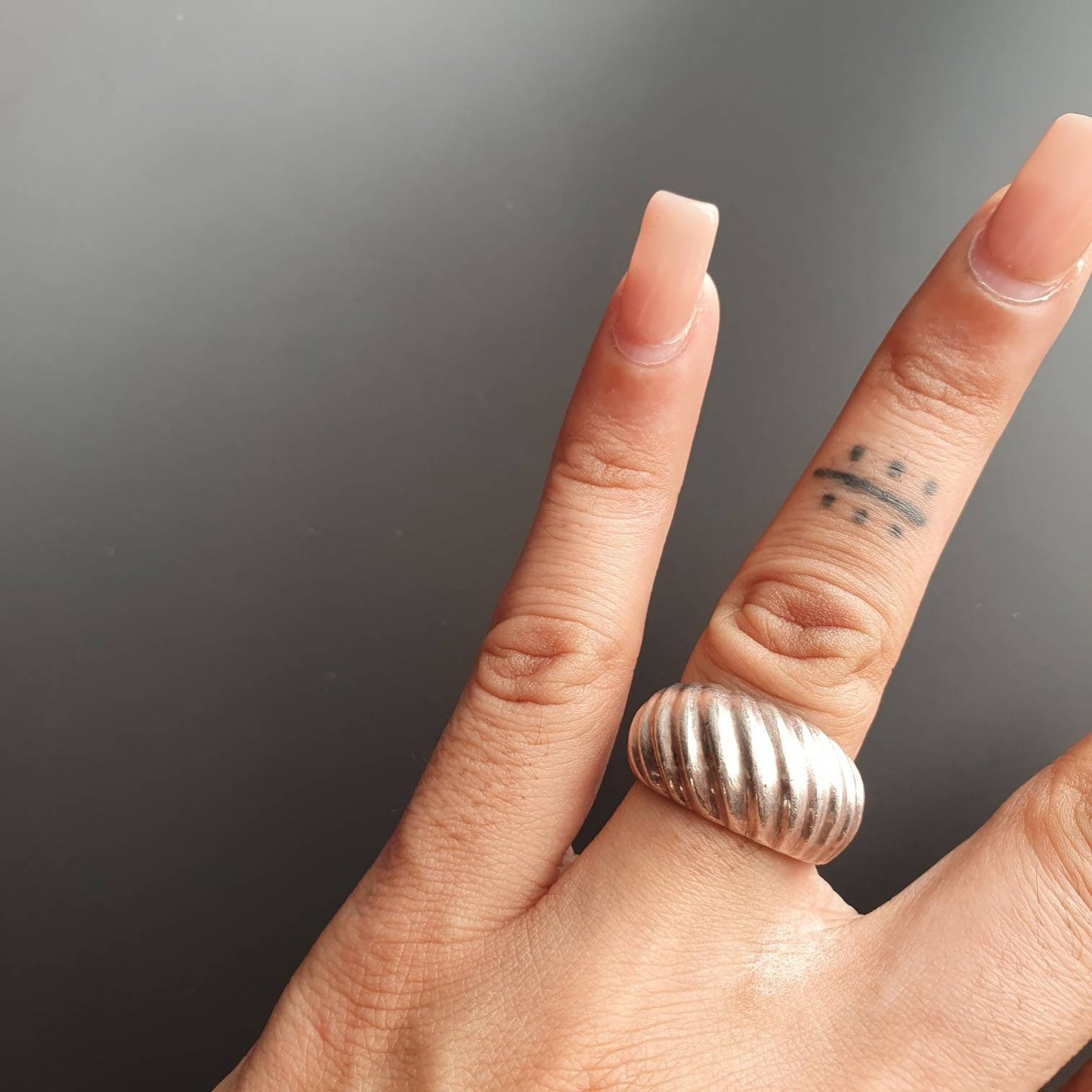 Vintage ring, handmade, band ring, sterling silver,wave, minimalist, statement, stackable rings, unisex ring,