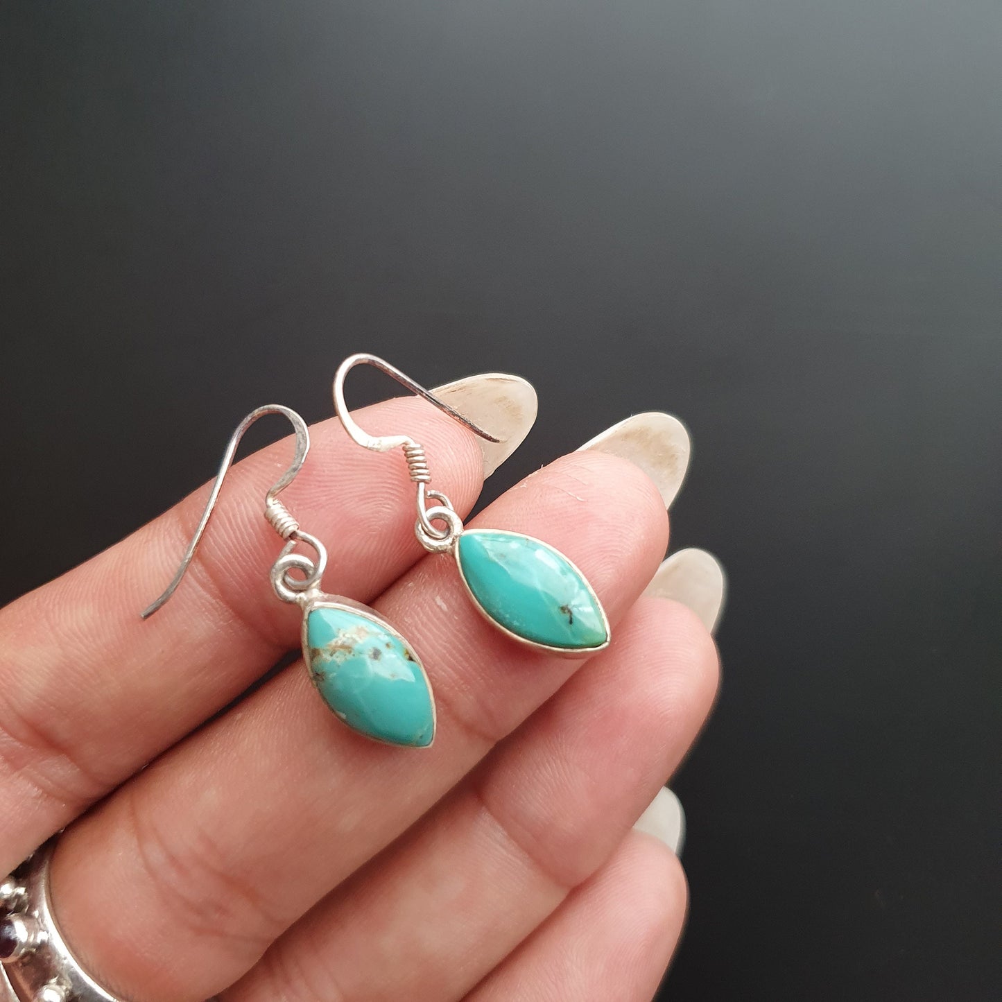 Set, earrings pendant sets, turquoise, sterling silver, Teardrop, vintage, handmade,gifts, classical earrings and pendant sets